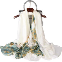 Load image into Gallery viewer, 2021 Women Silk Winter Scarf Luxury Design Print Lady Beach Shawl Scarves Fashion Smooth Foulard Female Hijab