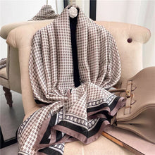Load image into Gallery viewer, 2021 Women Silk Winter Scarf Luxury Design Print Lady Beach Shawl Scarves Fashion Smooth Foulard Female Hijab