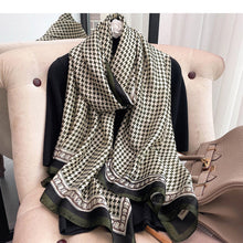 Load image into Gallery viewer, 2021 Women Silk Winter Scarf Luxury Design Print Lady Beach Shawl Scarves Fashion Smooth Foulard Female Hijab