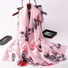 Load image into Gallery viewer, 2021 Women Silk Winter Scarf Luxury Design Print Lady Beach Shawl Scarves Fashion Smooth Foulard Female Hijab
