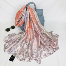 Load image into Gallery viewer, 2021 Women Silk Winter Scarf Luxury Design Print Lady Beach Shawl Scarves Fashion Smooth Foulard Female Hijab