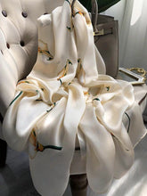 Load image into Gallery viewer, 2021 Women Silk Winter Scarf Luxury Design Print Lady Beach Shawl Scarves Fashion Smooth Foulard Female Hijab