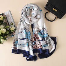 Load image into Gallery viewer, RUNMEIFA 2020 Luxury Brand New Summer Women Silk Scarf Beach Hijab Shawls and Wraps Female Foulard Free Shipping