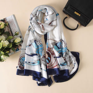 RUNMEIFA 2020 Luxury Brand New Summer Women Silk Scarf Beach Hijab Shawls and Wraps Female Foulard Free Shipping