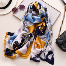 Load image into Gallery viewer, RUNMEIFA 2020 Luxury Brand New Summer Women Silk Scarf Beach Hijab Shawls and Wraps Female Foulard Free Shipping