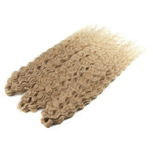 Load image into Gallery viewer, FASHION IDOL Soft Water Wave Twist Crochet Hair Synthetic Braid Hair Ombre Blonde Pink 22 Inch Deep Wave Braiding Hair Extension