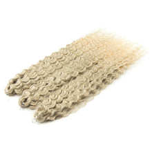 Load image into Gallery viewer, FASHION IDOL Soft Water Wave Twist Crochet Hair Synthetic Braid Hair Ombre Blonde Pink 22 Inch Deep Wave Braiding Hair Extension