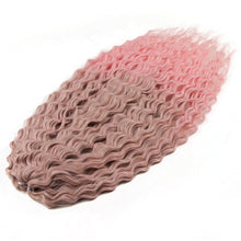 Load image into Gallery viewer, FASHION IDOL Soft Water Wave Twist Crochet Hair Synthetic Braid Hair Ombre Blonde Pink 22 Inch Deep Wave Braiding Hair Extension
