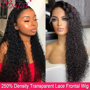 Curly Human Hair Wig 13X6 Lace Frontal Wig Pre Plucked 13X4 Kinky Curly Lace Front Wig 250 Density Lace Front Human Hair Wigs