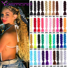 Load image into Gallery viewer, Y Demand 24 Inch Ombre Color Synthetic Braids Before Stretching Wholesale Jumbo Braids KaneKalon Hair Straightener 100G/Pcs