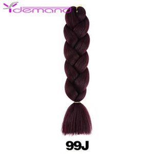 Y Demand 24 Inch Ombre Color Synthetic Braids Before Stretching Wholesale Jumbo Braids KaneKalon Hair Straightener 100G/Pcs