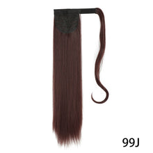 Load image into Gallery viewer, AZIR Long Straight Ponytail Hair Synthetic Extensions Heat Resistant Hair 22Inch Wrap Around Pony Hairpiece for Women