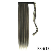 Load image into Gallery viewer, AZIR Long Straight Ponytail Hair Synthetic Extensions Heat Resistant Hair 22Inch Wrap Around Pony Hairpiece for Women