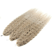 Load image into Gallery viewer, Ariel Curl Hair Water Wave Twist Crochet Hair Synthetic Braid Hair Ombre Blonde Pink 22 Inch Deep Wave Braiding Hair Extension