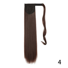 Load image into Gallery viewer, AZIR Long Straight Ponytail Hair Synthetic Extensions Heat Resistant Hair 22Inch Wrap Around Pony Hairpiece for Women