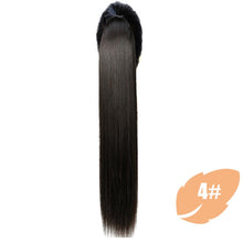 Load image into Gallery viewer, MSTN 30-Inch Synthetic Hair Fiber Heat-Resistant Straight Hair With Ponytail Fake Hair Chip-in Hair Extensions Pony Tail Wigs