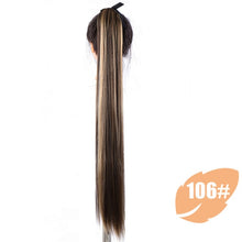Load image into Gallery viewer, MSTN 30-Inch Synthetic Hair Fiber Heat-Resistant Straight Hair With Ponytail Fake Hair Chip-in Hair Extensions Pony Tail Wigs