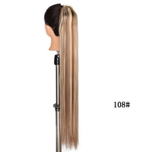 Load image into Gallery viewer, MSTN 30-Inch Synthetic Hair Fiber Heat-Resistant Straight Hair With Ponytail Fake Hair Chip-in Hair Extensions Pony Tail Wigs