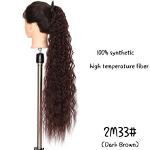 Load image into Gallery viewer, MSTN 30-Inch Synthetic Hair Fiber Heat-Resistant Straight Hair With Ponytail Fake Hair Chip-in Hair Extensions Pony Tail Wigs
