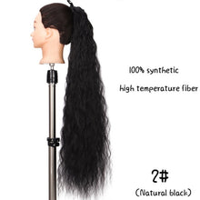 Load image into Gallery viewer, MSTN 30-Inch Synthetic Hair Fiber Heat-Resistant Straight Hair With Ponytail Fake Hair Chip-in Hair Extensions Pony Tail Wigs