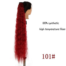 Load image into Gallery viewer, MSTN 30-Inch Synthetic Hair Fiber Heat-Resistant Straight Hair With Ponytail Fake Hair Chip-in Hair Extensions Pony Tail Wigs