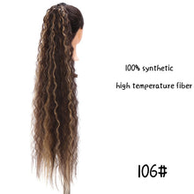 Load image into Gallery viewer, MSTN 30-Inch Synthetic Hair Fiber Heat-Resistant Straight Hair With Ponytail Fake Hair Chip-in Hair Extensions Pony Tail Wigs