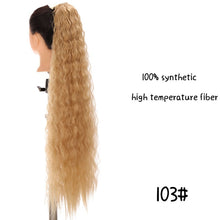 Load image into Gallery viewer, MSTN 30-Inch Synthetic Hair Fiber Heat-Resistant Straight Hair With Ponytail Fake Hair Chip-in Hair Extensions Pony Tail Wigs