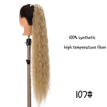 Load image into Gallery viewer, MSTN 30-Inch Synthetic Hair Fiber Heat-Resistant Straight Hair With Ponytail Fake Hair Chip-in Hair Extensions Pony Tail Wigs