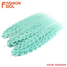Load image into Gallery viewer, Ariel Curl Hair Water Wave Twist Crochet Hair Synthetic Braid Hair Ombre Blonde Pink 22 Inch Deep Wave Braiding Hair Extension