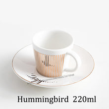 Load image into Gallery viewer, Creative Horse Anamorphic Cup Mirror Reflection Cup Hummingbird Mug Luycho Coffee Tea Set With Coaster 90ml-220ml