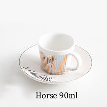 Load image into Gallery viewer, Creative Horse Anamorphic Cup Mirror Reflection Cup Hummingbird Mug Luycho Coffee Tea Set With Coaster 90ml-220ml