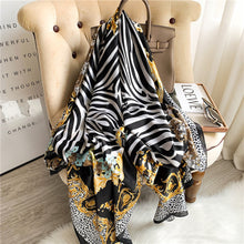 Load image into Gallery viewer, RUNMEIFA 2020 Luxury Brand New Summer Women Silk Scarf Beach Hijab Shawls and Wraps Female Foulard Free Shipping
