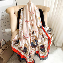 Load image into Gallery viewer, RUNMEIFA 2020 Luxury Brand New Summer Women Silk Scarf Beach Hijab Shawls and Wraps Female Foulard Free Shipping