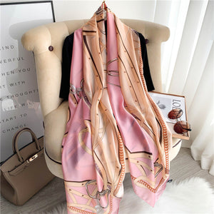 RUNMEIFA 2020 Luxury Brand New Summer Women Silk Scarf Beach Hijab Shawls and Wraps Female Foulard Free Shipping