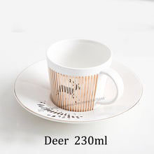 Load image into Gallery viewer, Creative Horse Anamorphic Cup Mirror Reflection Cup Hummingbird Mug Luycho Coffee Tea Set With Coaster 90ml-220ml