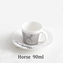 Load image into Gallery viewer, Creative Horse Anamorphic Cup Mirror Reflection Cup Hummingbird Mug Luycho Coffee Tea Set With Coaster 90ml-220ml
