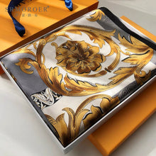 Load image into Gallery viewer, 2021 Women Silk Winter Scarf Luxury Design Print Lady Beach Shawl Scarves Fashion Smooth Foulard Female Hijab
