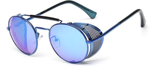 Retro  Round Designer  Metal Shields Sunglasses Men Women UV400