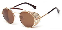 Load image into Gallery viewer, Retro  Round Designer  Metal Shields Sunglasses Men Women UV400
