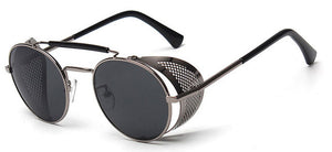 Retro  Round Designer  Metal Shields Sunglasses Men Women UV400