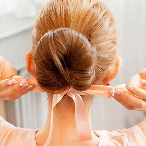 Hair Curl bun maker with ribbon