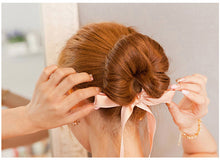 Load image into Gallery viewer, Hair Curl bun maker with ribbon
