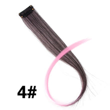 Load image into Gallery viewer, Leeons Synthetic Hair Extensions With Clips Heat Resistant Straight Hair Extensions Color Colored Black Hair Clip Womens 12G/Pcs