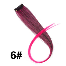 Load image into Gallery viewer, Leeons Synthetic Hair Extensions With Clips Heat Resistant Straight Hair Extensions Color Colored Black Hair Clip Womens 12G/Pcs
