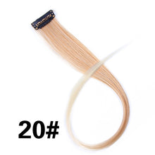 Load image into Gallery viewer, Leeons Synthetic Hair Extensions With Clips Heat Resistant Straight Hair Extensions Color Colored Black Hair Clip Womens 12G/Pcs