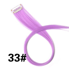 Load image into Gallery viewer, Leeons Synthetic Hair Extensions With Clips Heat Resistant Straight Hair Extensions Color Colored Black Hair Clip Womens 12G/Pcs