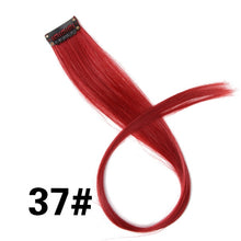 Load image into Gallery viewer, Leeons Synthetic Hair Extensions With Clips Heat Resistant Straight Hair Extensions Color Colored Black Hair Clip Womens 12G/Pcs