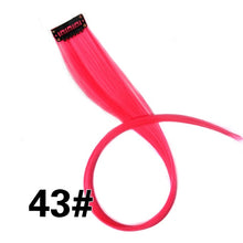 Load image into Gallery viewer, Leeons Synthetic Hair Extensions With Clips Heat Resistant Straight Hair Extensions Color Colored Black Hair Clip Womens 12G/Pcs