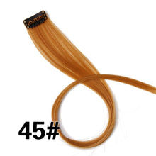 Load image into Gallery viewer, Leeons Synthetic Hair Extensions With Clips Heat Resistant Straight Hair Extensions Color Colored Black Hair Clip Womens 12G/Pcs