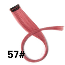 Load image into Gallery viewer, Leeons Synthetic Hair Extensions With Clips Heat Resistant Straight Hair Extensions Color Colored Black Hair Clip Womens 12G/Pcs